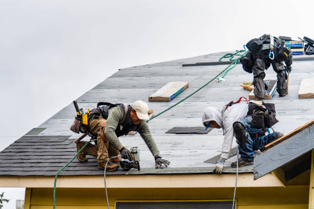 Professional Roofing technician working in Shermans Dale, PA